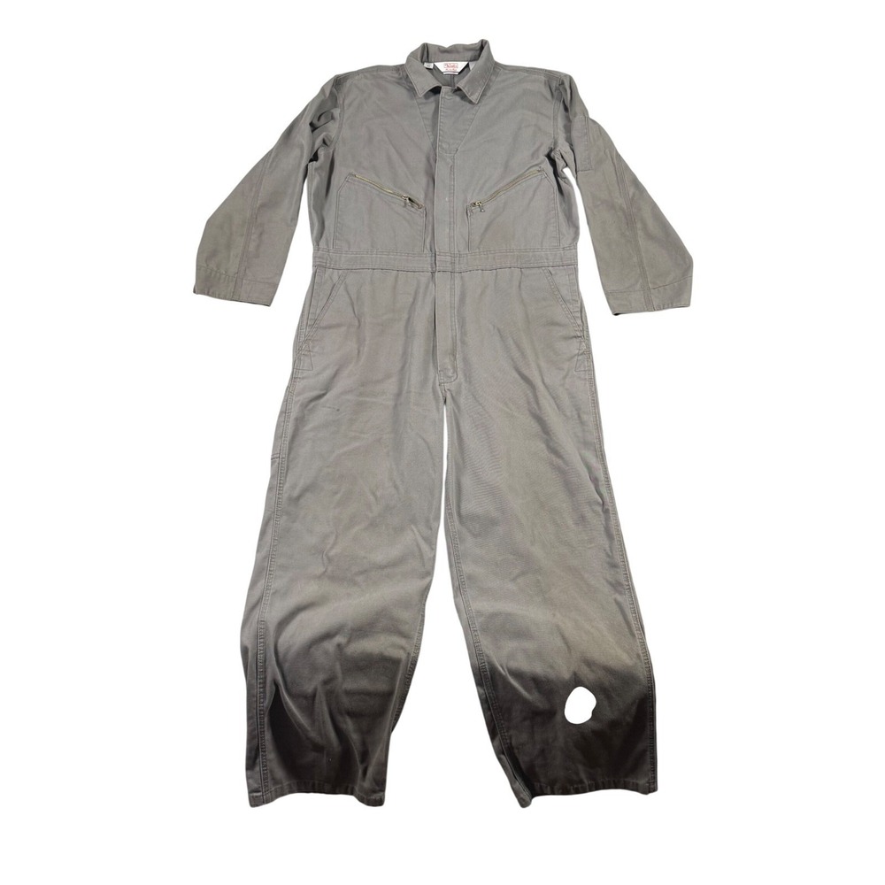 Vintage Walls Master Made Gray Long Sleeve Workwear Coveralls Size 44 Regular
